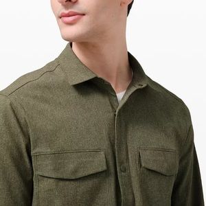 Lululemon Men’s green button down shirt